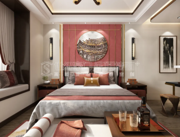 中国红+新中式卧室，这样搭配才惊艳！